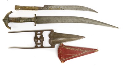 Lot 316 - A 19th Century Indian Katar, each side of the...