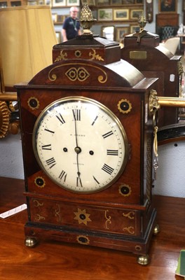 Lot 1314 - A Mahogany and Brass Inlaid Striking Table...