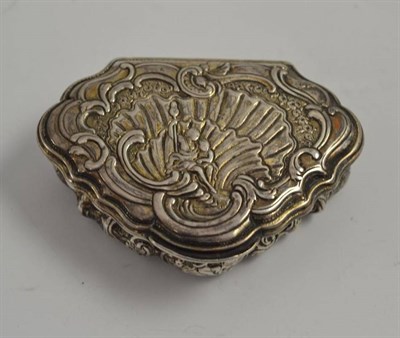 Lot 328 - Silver coloured metal snuff box