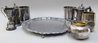 Lot 359 - Two Silver Hot Water Pots, marks rubbed, a...