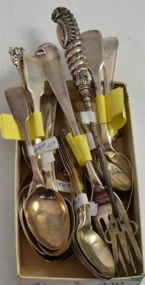 Lot 330 - Collection of silver spoons, mainly George III