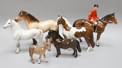 Lot 233 - Beswick Horses and a Donkey Foal, including,...