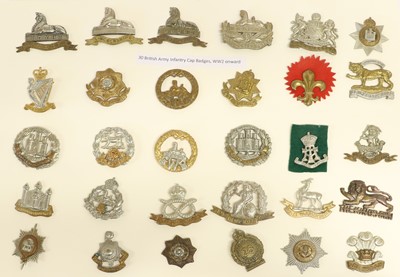 Lot 123 - A Collection of Sixty British Military Cap...