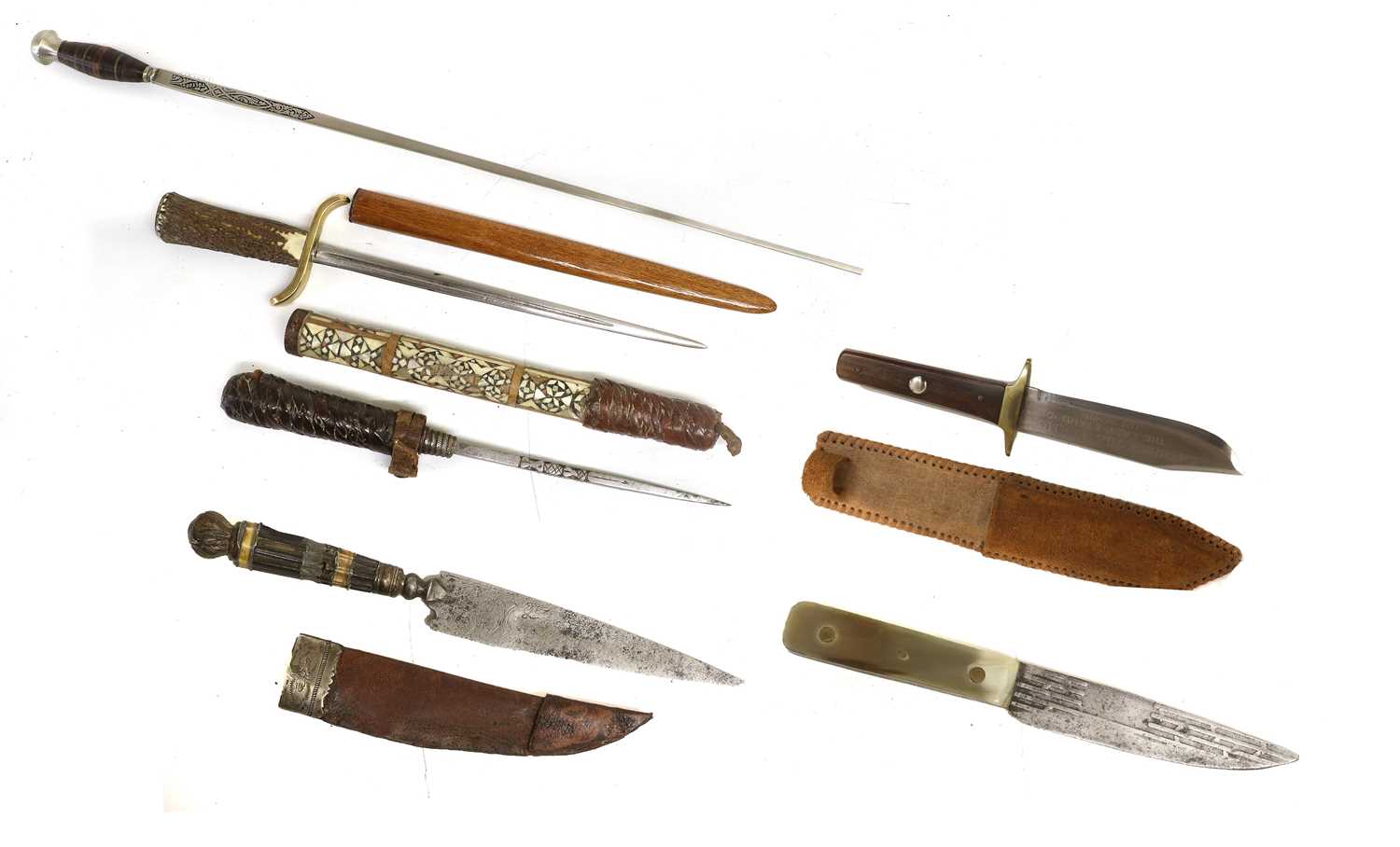 Lot 309 - A Collection of Six Various Edged Weapons,