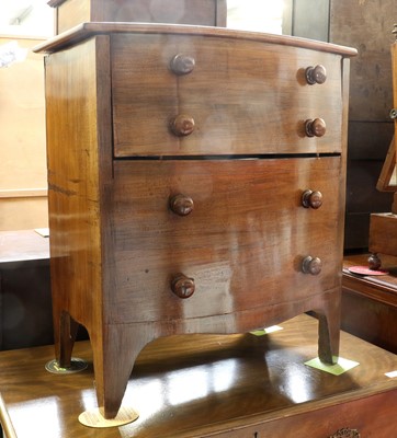 Lot 1492 - A Victorian Mahogany Bow Front Commode, with...