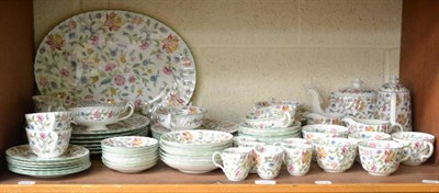 Lot 340 - A shelf of Minton Haddon Hall tea and dinner ware