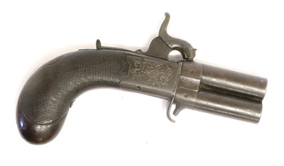 Lot 438 - A 19th Century Over and Under Double Barrel...