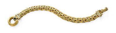 Lot 392 - A 9 Carat Gold Fancy Link Bracelet, with a...