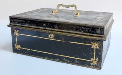 Lot 212 - A Victorian Tole Painted Strong-Box, by...