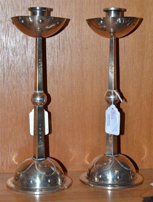 Lot 346 - A pair of WMF candlesticks