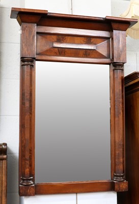 Lot 1476 - A Regency Inverted Breakfront Mahogany Mirror,...