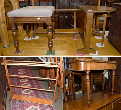 Lot 1548 - A Victorian Mahogany Fold Over Tea Table, a...