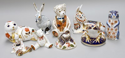 Lot 292 - Nine Royal Crown Derby Porcelain Paperweights,...