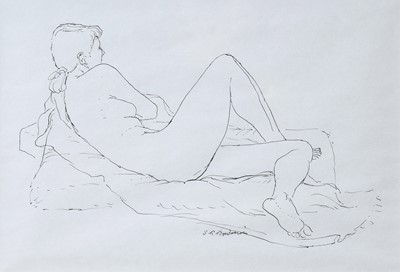 Lot 1221 - Stanley Roy Badmin (1906-1989) "Nude resting...