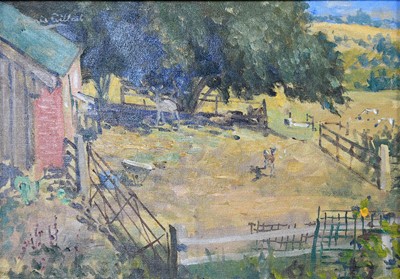 Lot 1225 - Dennis Gilbert NEAC (b.1922) "The Alpaca Farm"...