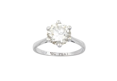 Lot 2263 - A Diamond Solitaire Ring the round brilliant...