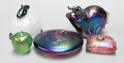 Lot 229 - Five Glasform Paperweights by John Ditchfield,...