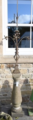 Lot 1272A - A Wrought Metal Spire Finial, issuing four...