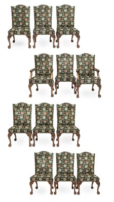 Lot 397 - A Set of Twelve (10+2) George II Style Carved...