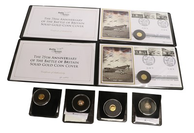 Lot 295 - 6x Miniature Gold Commemorative Coins; each...