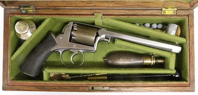 Lot 401 - A 19th Century Five Shot 50 Bore Self Cocking...