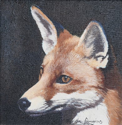 Lot 1236 - Stephen Cummins (b.1943) Head study of a fox...