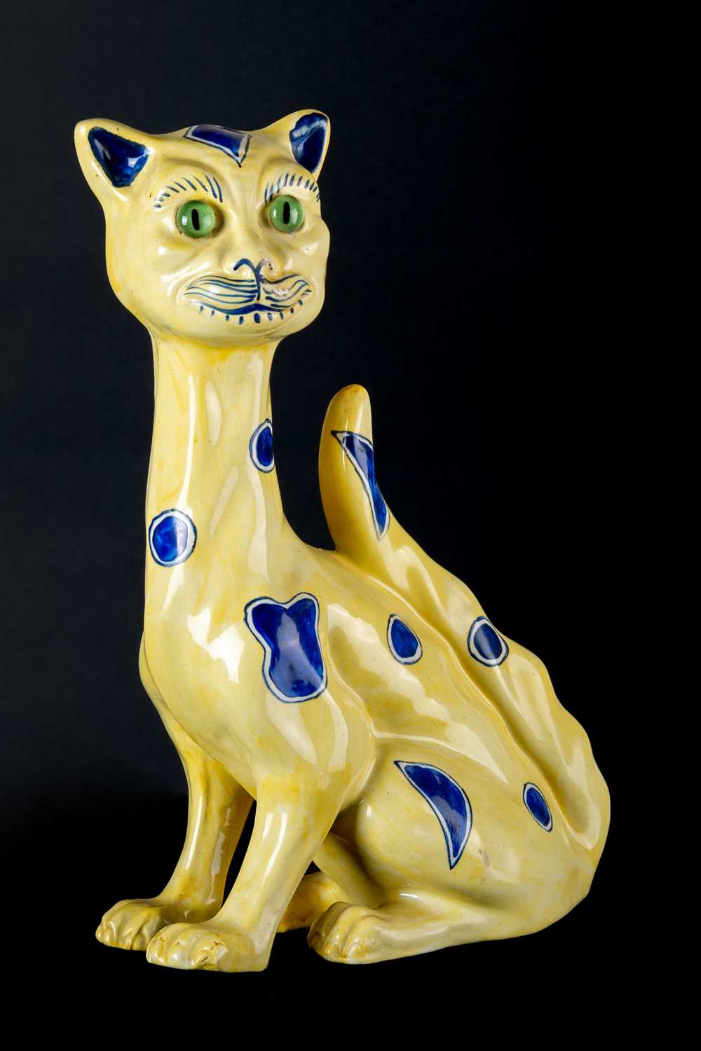 Lot 319 - A Contnental Pottery Model of a Seated Cat,...