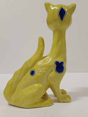 Lot 319 - A Contnental Pottery Model of a Seated Cat,...