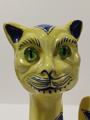 Lot 319 - A Contnental Pottery Model of a Seated Cat,...