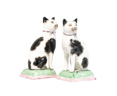 Lot 222 - A Pair of Staffordshire Pottery Figures of...