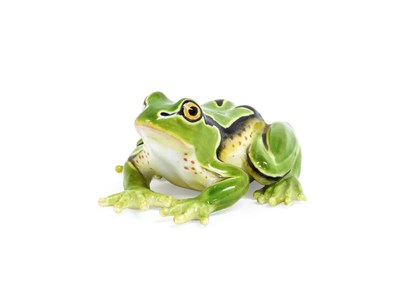 Lot 104 - A Meissen Porcelain Model of a Frog, late 19th...