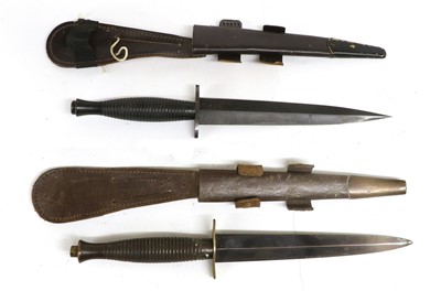 Lot 270 - Two British Third Pattern Commando Knives,...