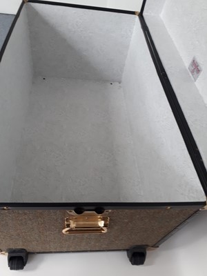 Lot 1080 - Mossman Harris Tweed Large Rolling Trunk with...