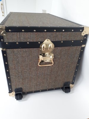 Lot 1080 - Mossman Harris Tweed Large Rolling Trunk with...