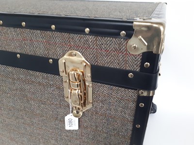 Lot 1080 - Mossman Harris Tweed Large Rolling Trunk with...