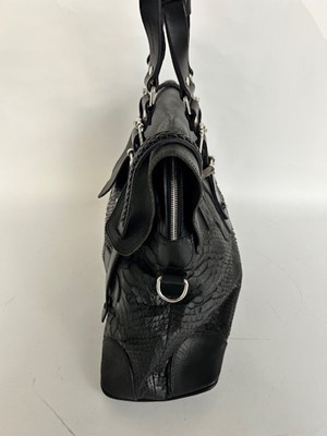 Lot 1079 - Pauric Sweeney Italian Black Leather & Python...