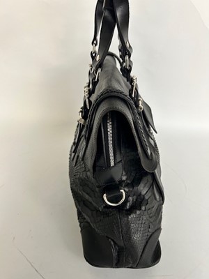 Lot 1079 - Pauric Sweeney Italian Black Leather & Python...