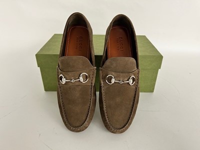 Lot 1077 - Pair of Gucci Men’s Driving Loafers with...