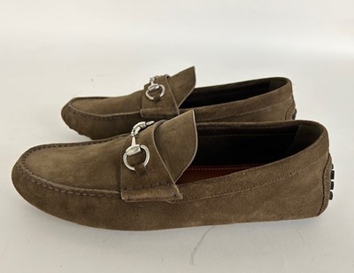 Lot 1077 - Pair of Gucci Men’s Driving Loafers with...