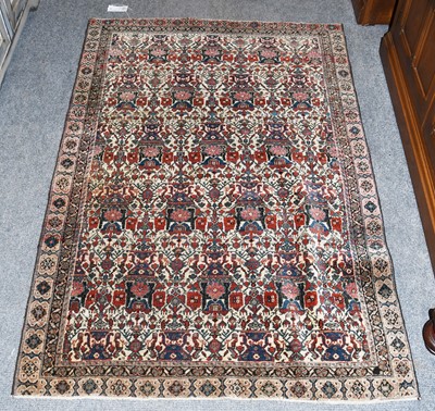 Lot 1163 - Zil-i Sultan Rug, the ivory field with a...