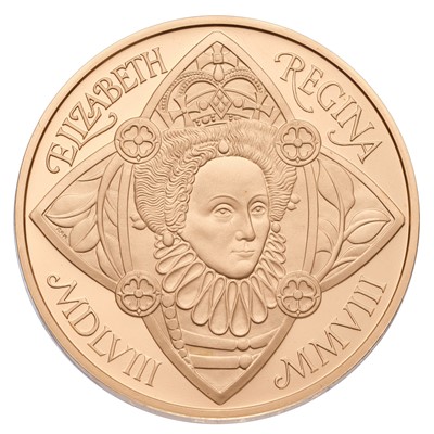 Lot 126 - UK, Gold Proof Five Pounds 2008, Elizabeth I...