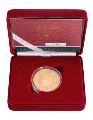 Lot 89 - UK, Gold Proof Five Pounds 2000, struck to...