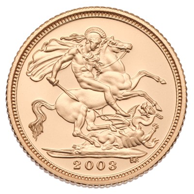 Lot 139 - Elizabeth II, Gold Proof Half Sovereign 2003;...