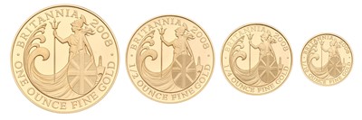 Lot 187 - UK, Britannia Four-Coin Gold Proof Set 2008,...