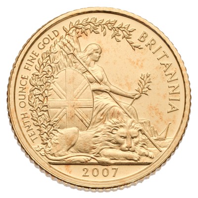 Lot 175 - UK, Britannia 1/10th Oz. Gold Proof Coin 2007,...