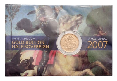 Lot 125 - Elizabeth II, Half Sovereign 2007; housed on...