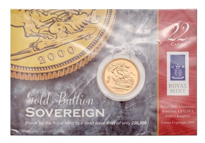 Lot 156 - Elizabeth II, Sovereign 2000; housed on Royal...