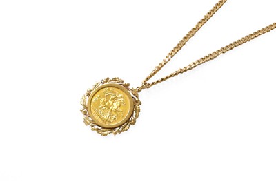 Lot 502 - A Sovereign Pendant on Chain, dated 1913, in a...