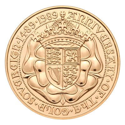 Lot 189 - Elizabeth II, Gold Five Pounds 1989, struck to...