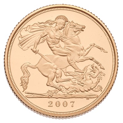 Lot 129 - Elizabeth II, Gold Proof Sovereign 2007;...